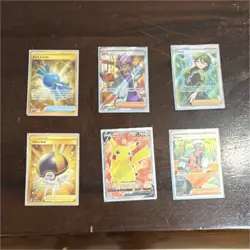 Pokemon TCG 6 Foil Card Lot Pikachu V, Cheryl, Arven, Rare Candy, Ultra Ball - Image 1