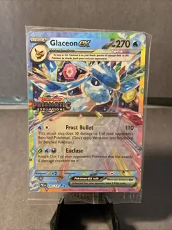Pokemon TCG Glaceon ex Prismatic Evolutions Promo Card Stamped 026/131 SEALED - Image 1