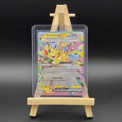 NM - Pikachu ex - Double Rare SV08: Surging Sparks 057/191 Pokemon TGC - Image 1