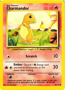 Pokemon TCG Charmander Legendary Collection 70/110 Regular Common LP - Image 1