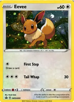 Pokemon TCG Eevee Black Star Promo Holo SWSH095 VLP - Image 1
