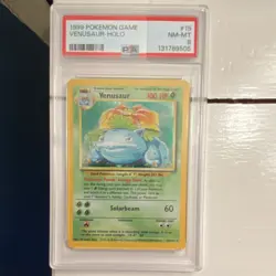 Venusaur 015/102 Base Set Holo PSA 8 Pokemon TCG Wizards English Mitsuhiro Arita - Image 3
