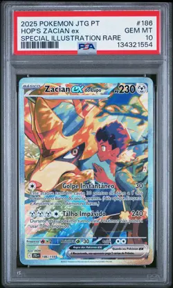 2025 POKEMON PORTUGUESE JTG PT-JOURNEY TOGETHER #186 HOP'S ZACIAN EX PSA 10 - Image 1