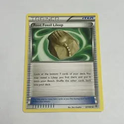 Root Fossil Lileep Plasma Blast Pokemon 87/101 NM Uncommon - Image 1