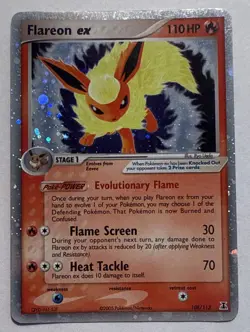 Pokemon Flareon ex Reverse Holo Rare 108/113 2005 Delta Species MP - Image 1