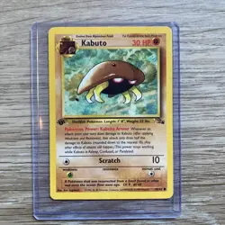 Kabuto Common 50/62 LP/Pl 1st Edition Fossil Pokemon - Image 1