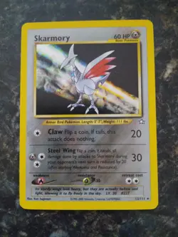 Pokemon TCG Skarmory 13/111 Neo Genesis Unlimited Holo Rare LP+/NM - Image 1