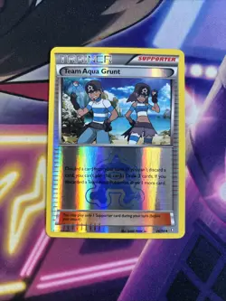 Team Aqua Grunt 26/34 Reverse Holo Uncommon Double Crisis Pokemon LP - Image 1