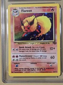 Pokemon - Flareon - Jungle Set - 1999 - Wizards of the Coast - CGC 5.5 Ex + ` - Image 2