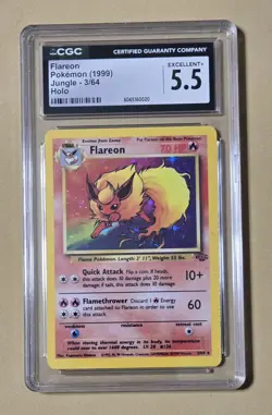 Pokemon - Flareon - Jungle Set - 1999 - Wizards of the Coast - CGC 5.5 Ex + ` - Image 5
