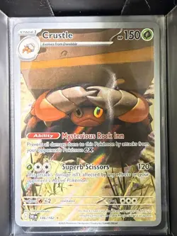 Pokemon TCG - Crustle - Illustration Rare SV10: Destined Rivals 186/182 NM - Image 1