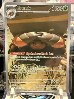 Crustle 186/182 Illustration Rare Holo NM Pokemon SV10: Destined Rivals JW - Image 1