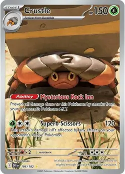 x1 Crustle - 186/182 - Illustration Rare Pokemon SV10 Destined Rivals M/NM - Image 1