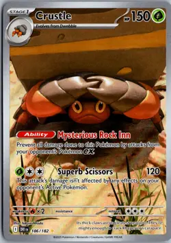 Crustle Illustration Rare SV10: Destined Rivals 186/182 NM Pokemon - Image 1