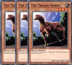 Yugioh - The Trojan Horse x 3 - 1st Edition NM - Plus Free Holographic Card - Image 1
