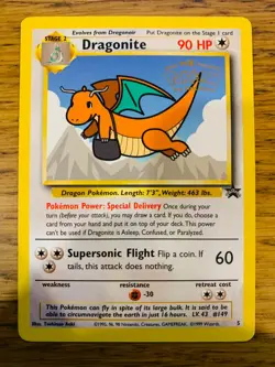 Dragonite No.5 WOTC Black Star Promo Pokemon Card! FAST & FREE P&P! - Image 4
