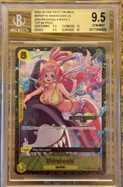One Piece CCG Shirahoshi Regionals Top 64 Prize Promo OP03-116 BGS 9.5 - Image 1