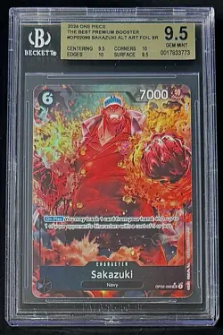 BGS 9.5 One Piece OP02-099 SR* Sakazuki Alt Art - English - PRB01 - Graded - Image 1