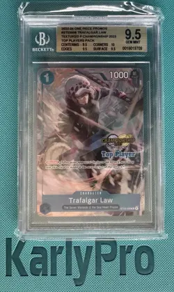 One Piece Card Game Trafalgar Law 2024 Championship Finalist Top 32 BGS 9.5 - Image 1