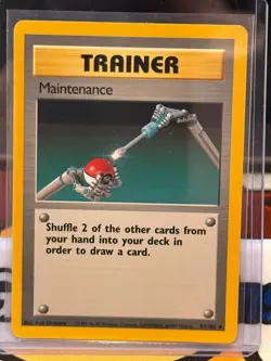 Maintenance Trainer Card Pokemon Non-Holo - LP 83/102 Uncommon Base Set 1999 - Image 1