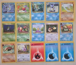Vintage Pokemon TCG 15 Card Lot 1995, 96, 98 in Great Condition. - Image 1