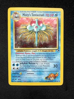 Pokemon TCG Misty's Tentacruel Gym Heroes Holo Rare Card 10/13 **NM/M** - Image 1