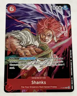 2025 One Piece Shanks P-083 Event Pack Promotional Foil Card - Image 1