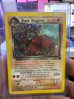 Dark Dugtrio Holo Team Rocket 6/82 Vintage Pokemon Card - Image 1