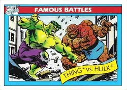 1990 Marvel Comics Super Heroes & Villains THING VS. HULK Card #88 - Image 1