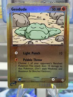 Pokemon TCG Geodude 55/97 EX Dragon Reverse Holo Vintage Card WOTC EX Series! - Image 1