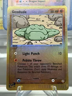 Pokemon TCG Geodude 55/97 EX Dragon Reverse Holo Vintage Card WOTC EX Series! - Image 2