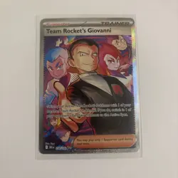 Pokemon TCG Team Rocket's Giovanni 238/182 Destined Rivals Holo SIR Card NM - Image 1