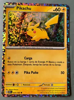 Pokemon Card Pikachu 025/165 Holo - Promo Confetti Spanish - Image 1