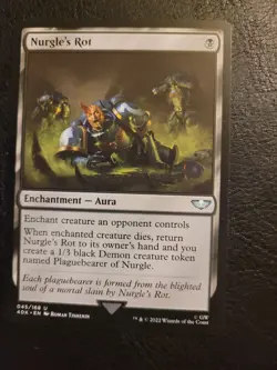 NURGLE'S ROT Universes Beyond Warhammer 40k Commander MTG Magic Black Aura LP/NM - Image 1