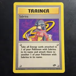Pokemon Vintage Non-Holo Rare Sabrina 110/132 Gym Challenge WotC 2000 - Image 1