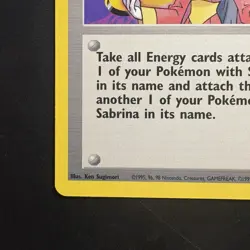 Pokemon Vintage Non-Holo Rare Sabrina 110/132 Gym Challenge WotC 2000 - Image 5