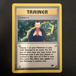 Pokemon Vintage Non-Holo Rare Giovanni 104/132 Gym Challenge 2000 WotC - Image 1