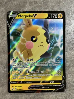 Morpeko V 079/202 Pokemon TCG Swsh01: Sword & Shield Holo Rare (Near Mint) NM 2 - Image 1