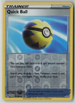 Quick Ball 179/202 Pokemon Sword & Shield Reverse Holo Near Mint (NM) 1 - Image 1