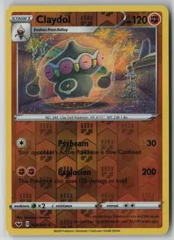 Claydol 103/202 Pokemon Sword & Shield Reverse Holo Near Mint (NM) 1 - Image 1