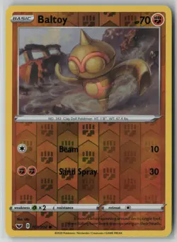 Baltoy 101/202 Pokemon Sword & Shield Reverse Holo Near Mint (NM) 1 - Image 1