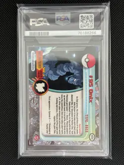 PSA 9 2000 Pokemon Game Topps Chrome Onix TV Rare Base Series 2 MINT GEM - Image 2