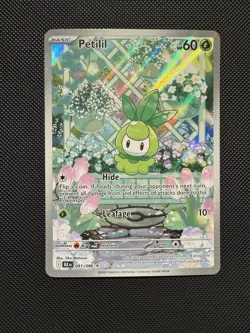 Pokemon TCG Petilil 091/086 SV: Scarlet & Violet Black Bolt Illustration Rare NM - Image 1