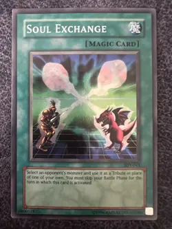 Yugioh Soul Exchange SDY-041 Super Rare Unlimited Edition Lightly Played - Image 1