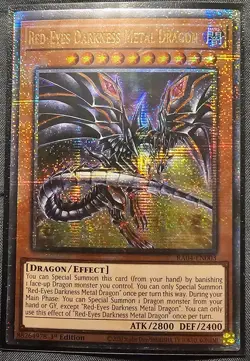 Red-Eyes Darkness Metal Dragon QCR Alt Art - RA04-EN003 - NM - Yu-Gi-Oh! - Image 1
