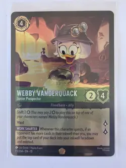 Lorcana Whispers in the Well 93/204 COLDFOIL Webby Vanderquack Junior Prospector - Image 1