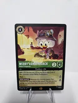 Disney Lorcana Whispers in the well - Webby Vanderquack Junior Prospector 93/204 - Image 1