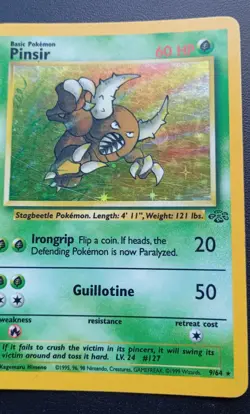 PoKeMoN POKEMON CARD Pinsir JUNGLE SET RARE HOLO 9/64 - Image 5