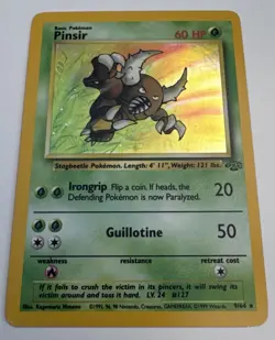 Pinsir Pokemon Card Holo 9/64 Jungle Set Rare Vintage 1999 Original LP - Image 1