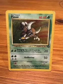 Pokemon TCG 1999 Pinsir 9/64 Jungle Set Holo Rare Card - Image 1